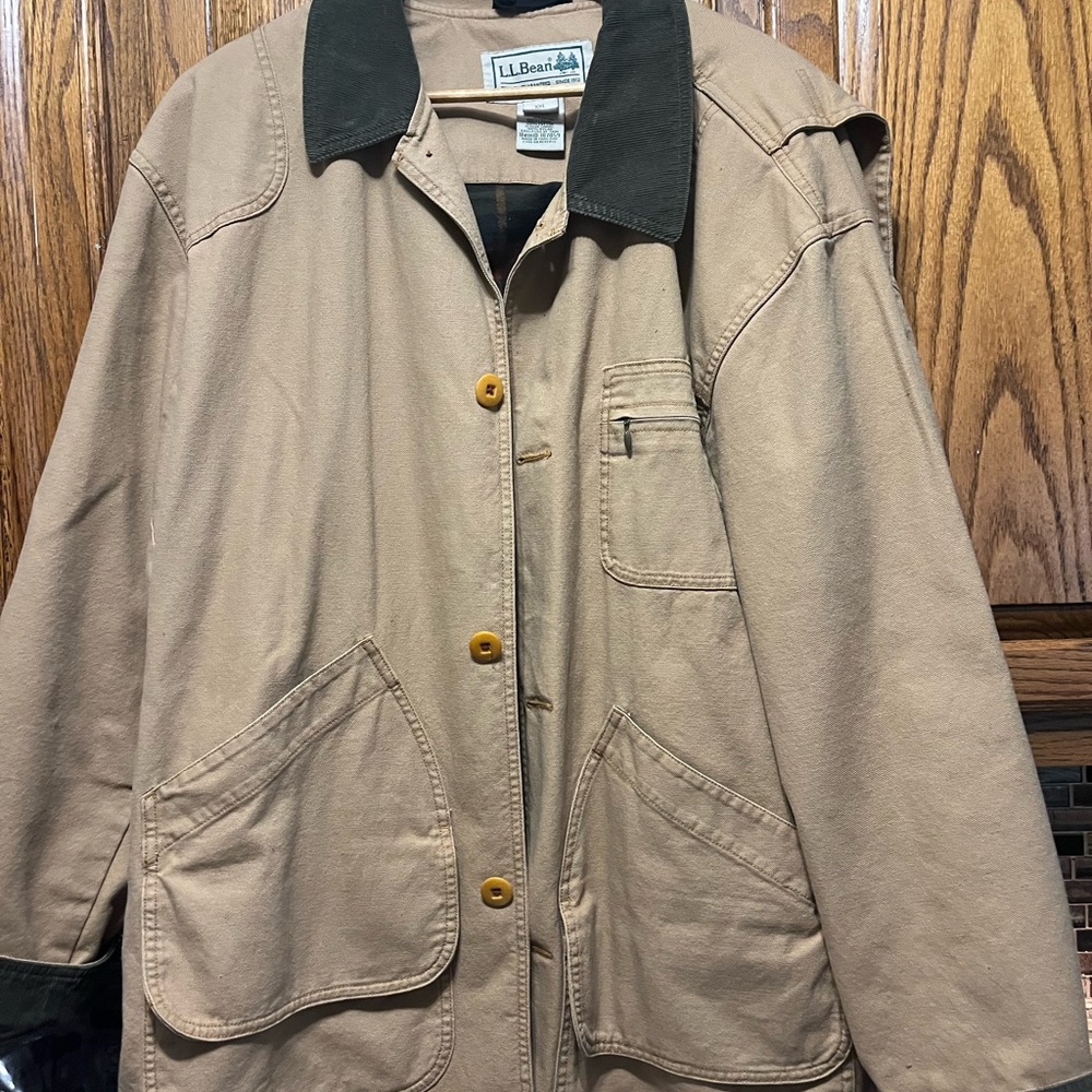 VINTAGE- LL Bean Brown Canvas Field Coat